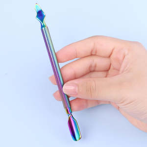 Herramienta profesional desechable para manicura y pedicura 2 en 1, raspador y empujador de uñas, herramienta de recorte de cutículas de acero inoxidable ANAAIF - Product Image 5