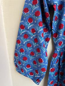 เดรสพิมพ์ลายบล็อกมือแบบฮิตขายดีปี 2026 คอวี แขนยาว ลายดอกไม้ เสื้อคลุมสไตล์อินเดีย ชุดเดรสยาวผ้าฝ้ายอินเดียสำหรับผู้หญิง - Product Image 2