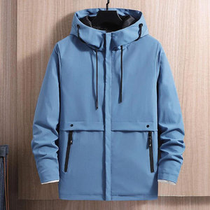 Veste coupe-vent doublée de satin au toucher doux, confortable et décontractée, imperméable avec revêtement DWR, pour l'extérieur - Product Image 3