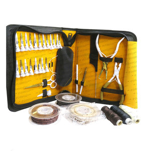High Quality Stainless Steel Hair Extension Tools <b>Kit</b> Micro <b>Bead</b> Fitting Removing Plier Clip for Sectioning Hair Extensions - Product Image 2