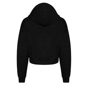 Hauts courts à manches longues personnalisables pour femmes sweats à capuche zippés pour entraînement décontracté Collection hiver taille Options de couleur - Product Image 4