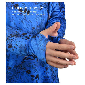 Camisa con capucha para hombre UPF 50, camisa de pesca de manga larga, protección UV, protección solar ligera y transpirable para senderismo al aire libre - Product Image 5
