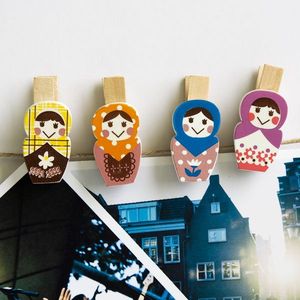 Grazioso bicchiere con Mini clip in legno oggetti decorativi con morsetti in legno - Product Image 4