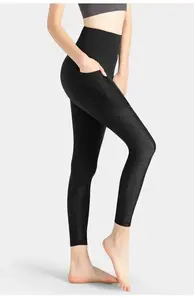 Women's Activewear Leggings Set Yoga Pants Solid Spandex/Nylon High Quality Quick Dry Breathable Sustainable Wholesale - Product Image 3