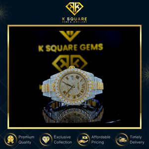 Vente exclusive de montres de luxe automatiques à quartz de haute qualité, résistantes à l'eau, unisexes, en acier inoxydable, avec diamants en moissanite - Product Image 6