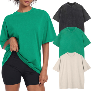 T-shirts oversize pour femmes, style urbain tendance, manches courtes, épaules tombantes, coupe ample, streetwear, impression personnalisée, t-shirts amples pour femmes - Product Image 1
