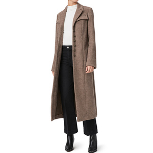 Manteau long trench pour femme, double boutonnage, manches longues, coupe ample, coupe-vent automne-hiver, vêtement de bureau tendance - Product Image 3
