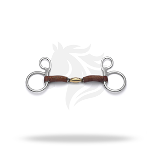 Mors à rênes recouvertes de cuir Baucher pour l'entraînement et le contrôle équestre - Product Image 1