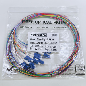 Cables de Fibra Óptica FTTH de 12 Núcleos con Conectores LC/UPC de Cabeza Cuadrada Pequeña, Pigtails de Fibra Óptica LC, Precio de Fábrica - Product Image 2