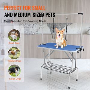 Supporto Pieghevole per Toelettatura Animali Domestici di Taglia Media e Piccola, 36 x 24 Pollici, Stazione per Toelettatura Cani con Due Bracci a Morsetto, Materiale in Nylon, Alimentazione a Corrente - Product Image 6