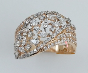 Bague pour femme en or 22 carats, finition brillante, idéale pour les fiançailles, les mariages, les occasions festives et le quotidien - Product Image 3