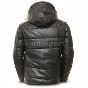 Veste en cuir d'agneau sur mesure OEM, cuir d'agneau français naturel de haute qualité, vestes en cuir véritable pour hommes - Product Image 2