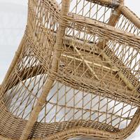 Chaise de jardin robuste pour l'extérieur CH-factory avec coussin imperméable, fabriquée au Vietnam pour toutes les conditions météorologiques CH4245A-1BR