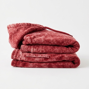 Conjunto Deportivo Unisex de Poliéster Lavado al Ácido, Sudadera con Capucha y Pantalones, Manga Larga, Cordón Ajustable, Color Sólido, Ropa Casual de Otoño, Secado Rápido - Product Image 4