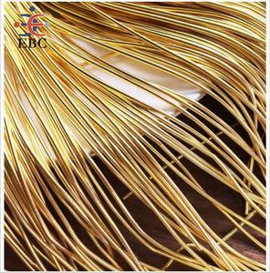 Fil à broder français en métal doré et argenté, diamètre 1.0mm, matériel de broderie rond - Product Image 2