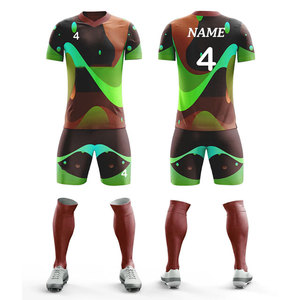 Conjuntos Deportivos de Fútbol Unisex, Uniformes Sublimados Multicolores de Spandex/Poliéster, Ropa Deportiva de Secado Rápido, Traje Personalizado - Product Image 1