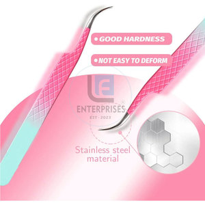 Pince à épiler pour extensions de cils, dernière conception, fabriquée au Pakistan, couleur unie - Product Image 6