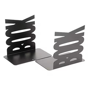 Durable Metal Bookends Strong <b>Book</b> Holder Non Slip <b>Book</b> Stopper Office Desk Shelf Organizer - Product Image 6