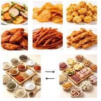 Mélangeur d'assaisonnements octogonal de qualité alimentaire pour la production de chips et de snacks