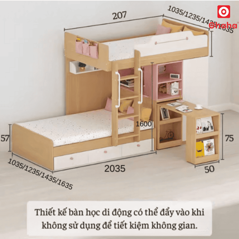 ชมพู/ไม้/ขาว