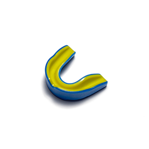 Protector Bucal de Silicona Azul y Amarillo, Protección Deportiva, Protector Dental Personalizado para Atletas - Product Image 1