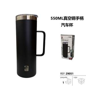 Gobelet isotherme en acier inoxydable de 550 ml avec technologie sous vide et poignée en acier TERMO PORTATIL Nouveau gobelet isotherme en acier inoxydable - Product Image 1