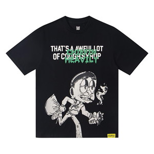 T-shirts surdimensionnés en twill de polyester épais à col montant et épaules tombantes pour hommes, collection été 2026, vente en gros personnalisée - Product Image 6