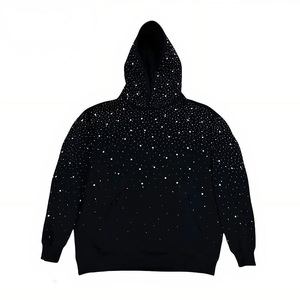 Sudadera con Capucha Extra Grande para Hombre, Estampado de Estrellas, Tejida, Informal, para Otoño, 100% Poliéster, Corte Regular - Product Image 2