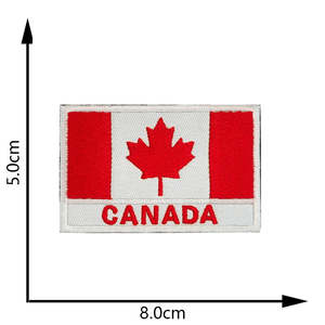 Parches tácticos con la bandera de Canadá bordada y con cierre de gancho y bucle. - Product Image 6