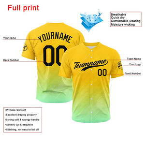 Custom Stripe Baseball Jersey Button <b>Down</b> Shirts Team Uniform Personalized Stitched Name Number Logos OEM ODM Service - Product Image 3