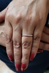 0.11 CT Lab Grown Diamond Gold Band <b>Ring</b> for Women | IGI Certified Minimalist Wedding Anniversary Stackable Bridal Jewelry - Product Image 2