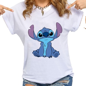 Camiseta informal de manga corta con cuello redondo para mujer de último diseño, camiseta de alta calidad con estampado personalizado de algodón puro de Bangladesh - Product Image 3