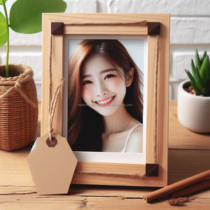 Personalized Classic Style 4x6 and <b>6x8</b> Wooden Photo <b>Frame</b> Copper Metal Display for Home Decoration and Memorabilia - Product Image 1