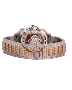Montre en diamant moissanite sur mesure pour homme, luxe, entièrement sertie de pierres - Product Image 4