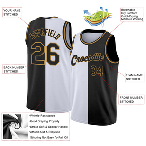 Últimos Diseños de Camisetas de Baloncesto Sublimadas Reversibles Personalizadas, Secado Rápido, Unisex, Malla de Poliéster, Ropa Deportiva para Jóvenes y Adultos, OEM - Product Image 5