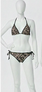 Conjunto de Bikini de Dos Piezas con Estampado de Encaje Sublimado Personalizado, Traje de Baño Halter - Product Image 4