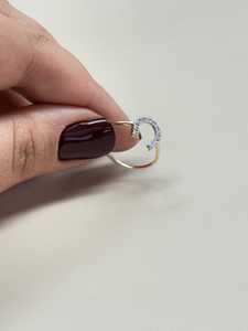 Minimalist Round Cut Diamond Horseshoe Shapes Ring For Unisex Lab Grown With 14K Solid Gold Birthdays Party <b>Gift</b> For Friends - Product Image 2