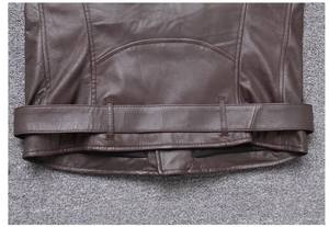 Gilet de moto en cuir coupe-vent grande taille personnalisé pour la course et la sécurité, pour pilotes professionnels hommes 2026 Fabriqué au Pakistan - Product Image 5