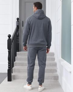 Ensemble de survêtement respirant en polyester 250 GSM pour homme, idéal pour l'été, avec imprimé sérigraphié gris clair et rayures latérales bleu marine - Product Image 2
