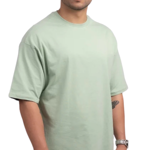 T-shirt Homme Oversize Col Rond Manches Courtes Épaules Tombantes Coupe Décontractée Streetwear Minimaliste Décontracté Vente en Gros Personnalisé T-shirt Tendance - Product Image 6