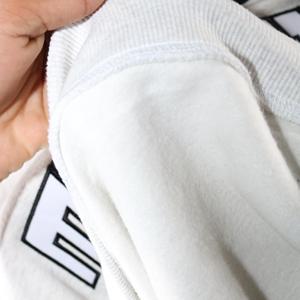 Sweat-shirt à col montant gris cendré 100% coton avec broderie appliquée, col large, URBAN PRODUCTIONS - Product Image 6