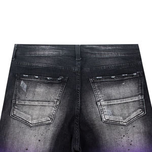 Shorts en jean décontractés pour hommes de haute qualité, personnalisés, avec poches, respirants, taille mi-haute, style streetwear, mode estivale, vente en gros - Product Image 4