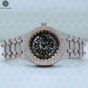 Charm Jewells Women's Luxury Stainless Steel <b>Mechanical</b> <b>Watch</b> 38mm Round Case Analog Sapphire Crystal Hollow Out Design - Product Image 1