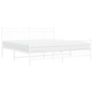 Base de Cama Doble de Acero con Recubrimiento en Polvo Blanco, Categoría de Productos de Camas Metálicas - Product Image 3