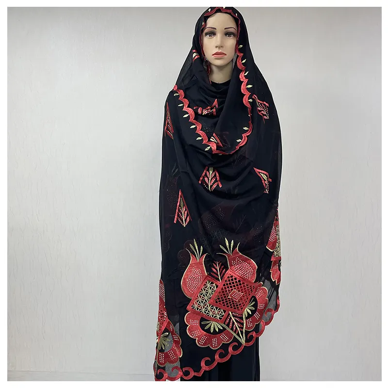 2023 best selling malásia alta qualidade tudung algodão voile mulheres hijab lenço com Pedras Luxo Grande xale