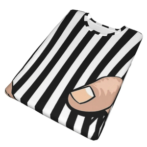 <b>Referee</b> Jersey Sublimation Plain Soccer Baseball <b>Referee</b> Uniform Adult Long Sleeve O-Neck Shirt 100% Cotton Oversized Solid - Product Image 2