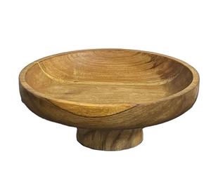 Bandeja Redonda de Madera de Acacia con Soporte, Diseño Nuevo, Estilo Rústico Chic, Ideal para Encimera, Precio Económico - Product Image 4