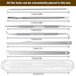 Kit de Herramientas de Acero Inoxidable Quirúrgico de Alta Calidad para Uñas Encarnadas, Reutilizable, de Doble Uso, para Limpieza y Tratamiento de Uñas, Kit de Herramientas de Manicura - Product Image 2
