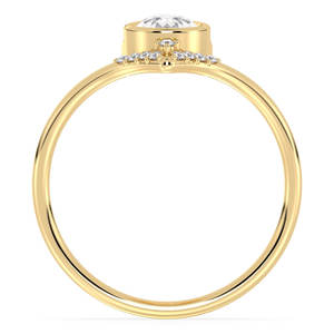Anillo Solitario REYES Personalizado con Moissanita Corte Pera de 0.66Ct en Oro Sólido de 14K, Regalos de Boda y Compromiso, Joyería al por Mayor - Product Image 6