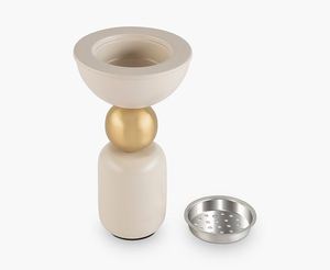 Brûleur d'encens rond en marbre Bakhoor, Mabkhara moderne, brûleur d'Oud, décoration de maison arabe de luxe - Product Image 3